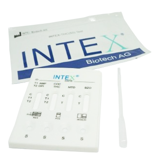 INTEX (AMP/BZO/COC/MTD/OPI/THC) Drogen-Identifikationstest